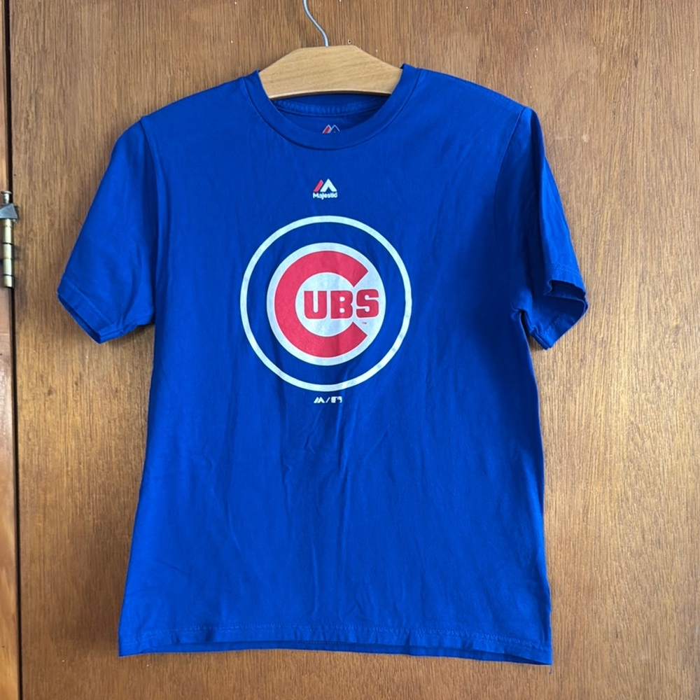 Majestic youth Cubs Royal Blue Tee Sz Large youth